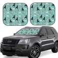 thumbnail image 6 of Kdxio Cute Dog Print 2-Piece Sun Shade Front Windshield - Foldable Car Front Window Sunshades for Most Sedans SUV Truck, 6 of 6