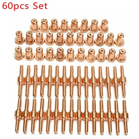 

60pcs Extended Long Electrode Tip Consumables For PT31 LG40 Air Plasma Cutter