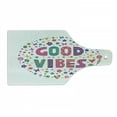 thumbnail image 1 of Chill Cutting Board, Word Art Theme Doodle Cartoon Positive Hippie Cheerful, Decorative Tempered Glass Cutting and Serving Board, Wine Bottle Shape, Multicolor, by Ambesonne, 1 of 1