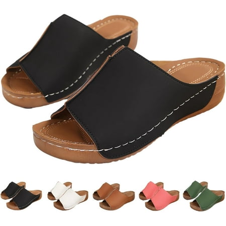 

Damping Sole Upgradation Stretch Lightweight Sandals Women Flat Sandals Orthopedic Arch Support Walking Summer Sandals