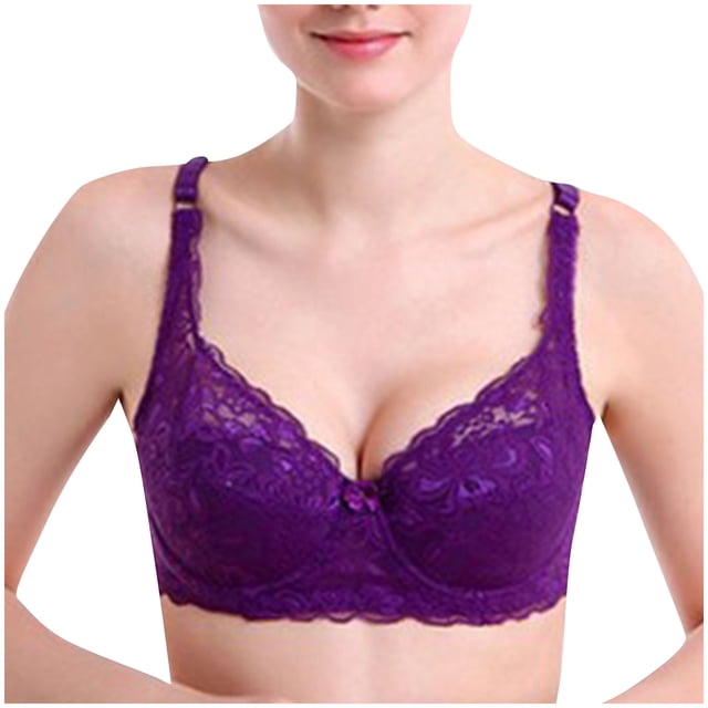 Soutien-gorge Mode Confortable à Bretelles en Dentelle pour Femmes Grande Taille