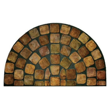 Buymats Masterpiece Medieval Stones Semi Circle Doormat Walmart Com
