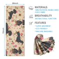 thumbnail image 2 of Dachshund and Flower Hot Yoga Mat Towel Non Slip for Hot Yoga - Quick-Drying Yoga Mat Cover with 4 Corner Pockets with Travel Bag - Hot Yoga Towel Non Slip Grip Moisture Wicking Sweat 70"x26", 2 of 6