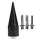 thumbnail image 2 of Split Cone Type Wood Splitting Drill Bit Removable Firewood Splitter Drill Head for Home Use, 2 of 5