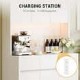 thumbnail image 4 of Bingirl Kitchen Pantry Cabinet with Charging Station, Large Kitchen Pantry with Microwave Countertop and LED Lights, Tall Cabinet with Storage Drawers, 4 of 7