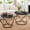 Black, variant on Parcus Set of 2 Round Nesting Tables, Modern Geometric Coffee Table with Hidden Storage, Movable Side End Tables for Living Room Organization & Style – Black
