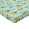 thumbnail image 4 of Ambesonne Tropical Vibes Fitted Sheet, Eucalyptus Pattern, Queen Size, Almond Green Marigold, 4 of 5