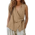 thumbnail image 6 of Brqkzdu Womens Summer Tank Tops Wrap V Neck Work Sleeveless Shirts Dressy Casual Comfy Lightweight Business Vest Tops, 6 of 7