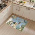 thumbnail image 2 of ODIKA 3'x5' Washable Throw Rug Stain Resistant, Low Profile, Non-Slip Blue Green Pastel Nature Scene Wildlife Landscape with Ducks for Entryway, Kitchen, Mudroom, 2 of 7