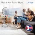 thumbnail image 2 of Lasko Ventilador de pie, Art Deco, White 16" Remote, 1-paquete, 1, 1, 2 of 5
