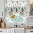 thumbnail image 6 of Beach Coastal Swag Valances for Windows, Kitchen Window Curtains Over Sink, Nautical Shell Starfish Coral Summer Window Treatment Curtains for Living Room/Bedroom Curtains 2 Panel Sets 36"x45", 6 of 8