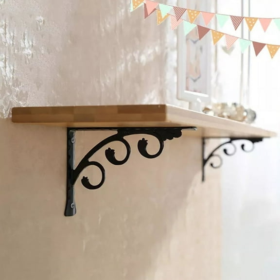 2Pcs Wall Mounted L Shaped Angle Bracket Multifuntional Brace Shelf Brackets Decorative Shelf Brackets Wall Brackets S