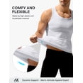 thumbnail image 6 of 2 Pack Men's Body Shaper Compression Shirt Slimming Tank Top Sleeveless Shapewear Undershirt Gynecomastia Tummy Control, 6 of 8