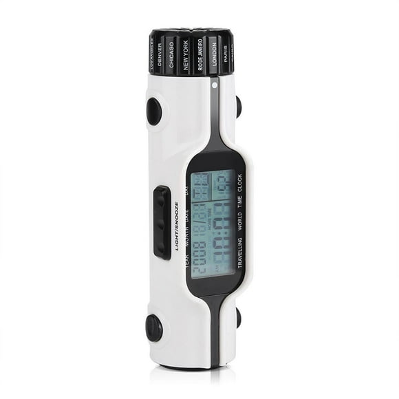 World Time Travel Clock, Portable Lightweight World Time Travel Alarm Clock, Multi Time Zone Outdoor for Traveling