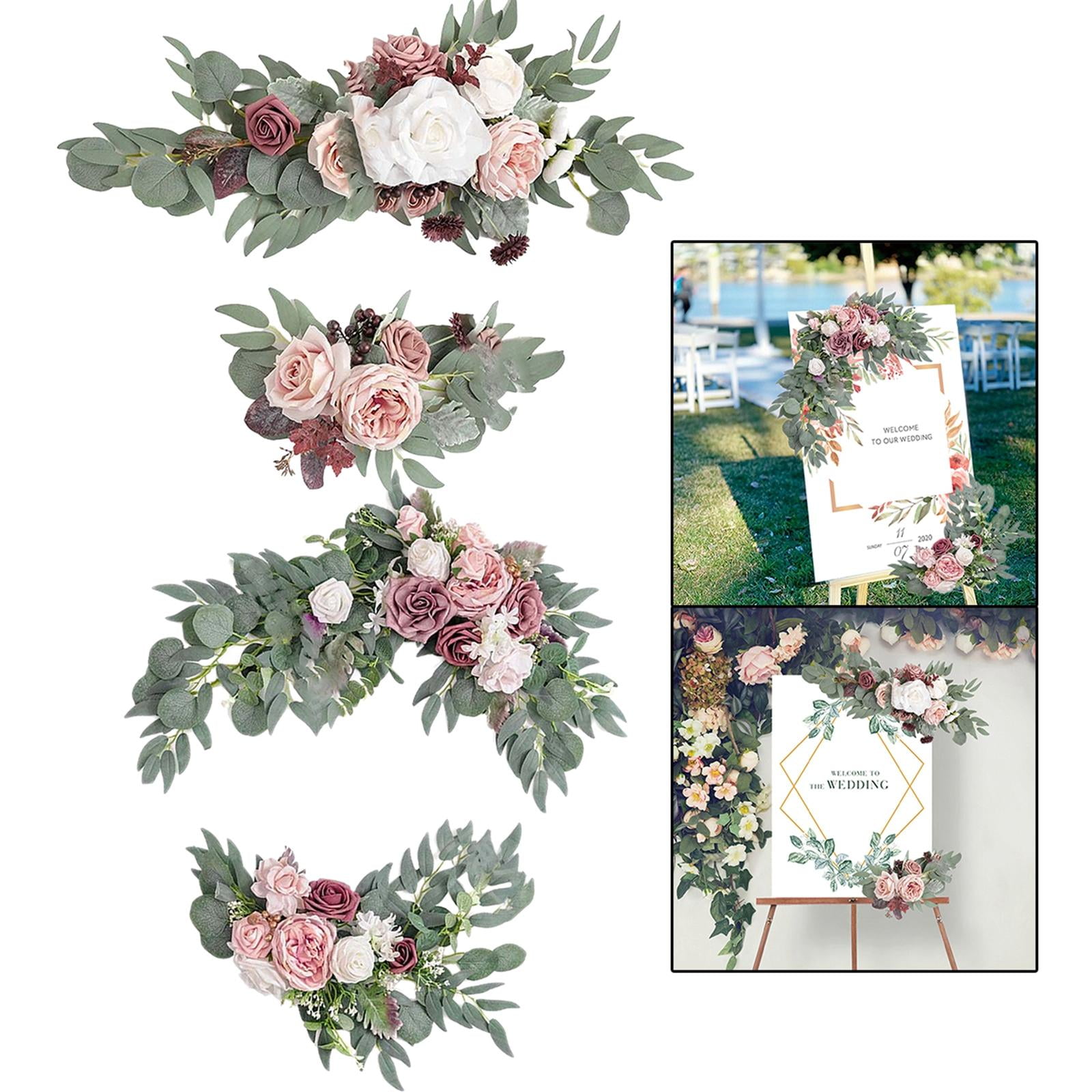Wedding Arch Rose Wreath Hanging Decorative Floral Swag Backdrop