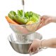 thumbnail image 1 of Juego de 2 coladores de acero inoxidable | Cestas de colador de malla fina para cocina | Lavadora de arroz y escurridor de pasta | Resistente a la oxidación | 19x19x8cm | Accesorio de cocina casera, 1 of 7