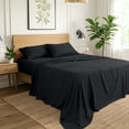 thumbnail image 6 of Ivy Union Microfiber Sheet Set - 4-Pieces - Breathable - Deep Pocket, Queen, Black, 6 of 10
