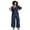 Midnight, variant on Women's Plus Size Nada Sequin  Sleeve Jumpsuit