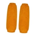 thumbnail image 2 of KLKCMS Manches de Soudage en Cuir Poignets Élastiques Protection des Bras pour Travail du Métal Jaune, 2 of 9
