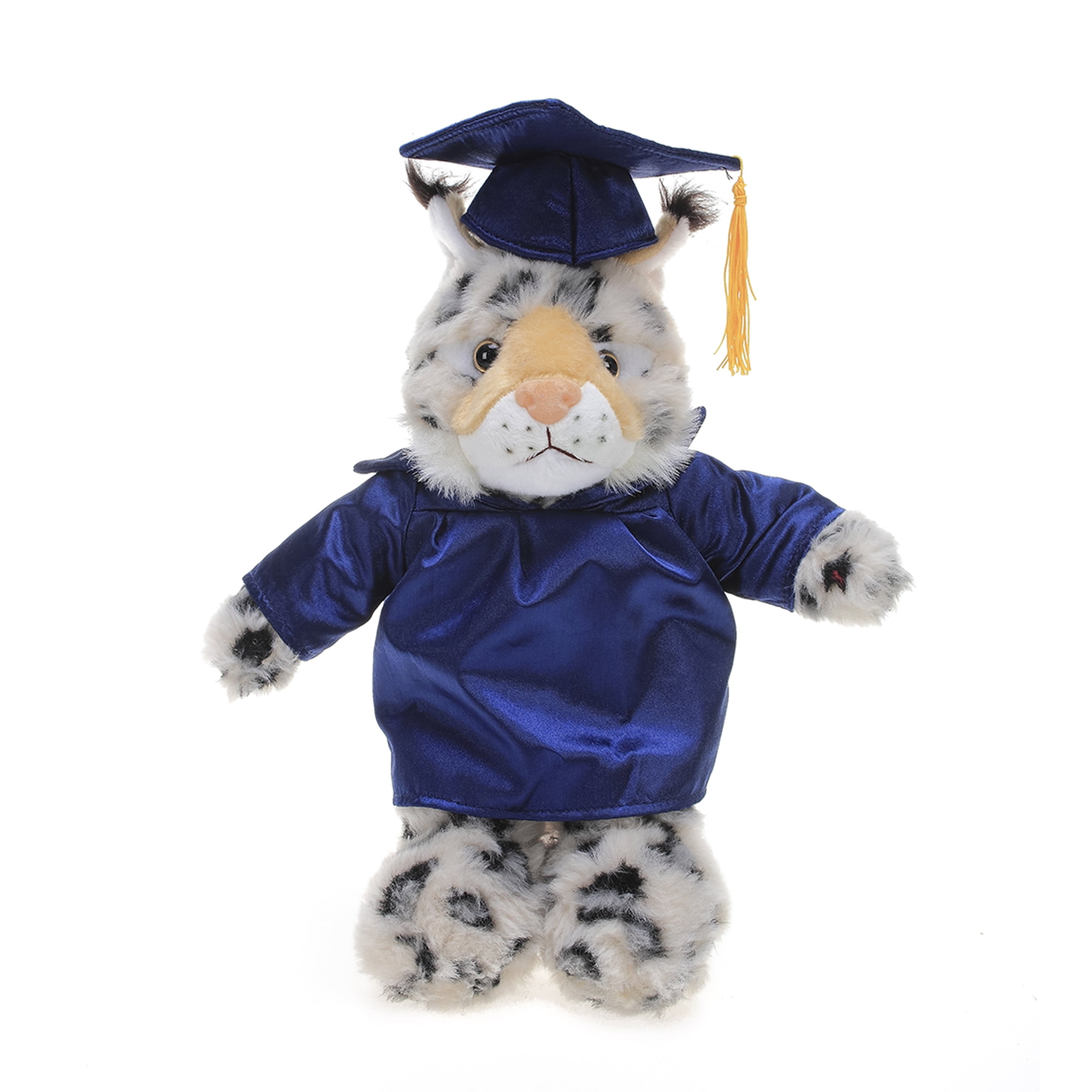 Made by Aliens Personalized Bobcat Stuffed Animal Plush Toy – Perfect Gift for Graduation Name or Your School Logo on Gown, Best for Any Grad School Kids 12 Inches