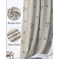 thumbnail image 3 of Farmhouse Flowers Blackout Curtains for Bedroom Living Room Darkening Curtains 54 Inch Long Pastoral Botanical Burlap Short Curtain for Small Window Treatment Insulated Grommet Drapes 52"x54"x2, 3 of 9