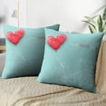 thumbnail image 4 of LALILO Throw Pillow Covers Bicycle With Colorful Balloons Love Heart Cushion Cover 18" x 18", 2 Pack, 4 of 6