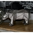 thumbnail image 3 of 10" x 6" Silver Polystone Rhino Sculpture, by CosmoLiving by Cosmopolitan, 3 of 10