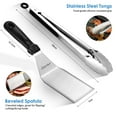 thumbnail image 4 of Griddle Accessories Kit, 17 Pcs Griddle Tools Long/Short Spatulas Set - Grill Cooking Kit for BBQ Teppanyaki Camping, 4 of 7