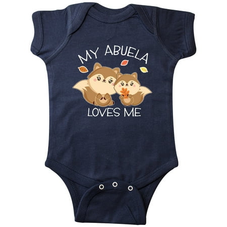 

Inktastic My Abuela Loves Me with Cute Squirrels in Autumn Gift Baby Boy or Baby Girl Bodysuit