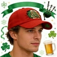 thumbnail image 4 of Gorra de béisbol para el Día de San Patricio | Gorra irlandesa para hombre y mujer | Diseño deportivo ajustable de perfil bajo | Bordado de trébol | Unisex (sirve para la mayoría de los adultos), 4 of 5
