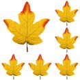 thumbnail image 2 of Artificial Maple Leaves, 10 Colors Assorted Fall Leaves Thanksgiving Decor, Seasonal Foliage, Artificial Fall Leaf Stem, Household and Event Layout Accessory, Party Table Decor Crafts, 4.7"×3.9",D*5, 2 of 5