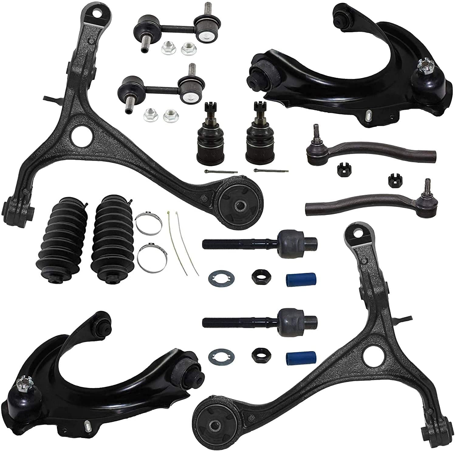 Detroit Axle 14PC Front Upper Lower Control Arms, Lower Ball Joints, Sway  Bars, Inner Outer Tie Rods w/Boot Replacement for 2003 2004 2005 2006 2007  Honda Accord 3.0L V6 Coupe