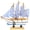 White, variant on Voiceine Wooden Sailboat Model Miniature Sailer Decorative Tabletop Beach Ship Ornament Nautical Home Decor Gift for Valentines Day Mothers Day Whit e