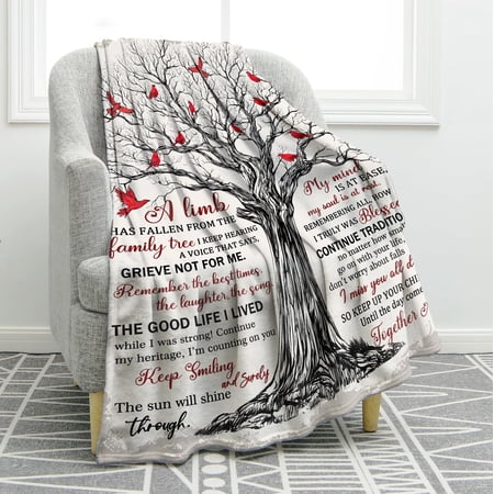 Memorial 50 x60 Flannel Throw Blanket Sympathy Bereavement Gift