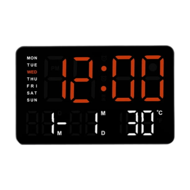 Reloj despertador digital, reloj de mesa, moderno, multiusos, decoración, reloj de noche para Estilo A