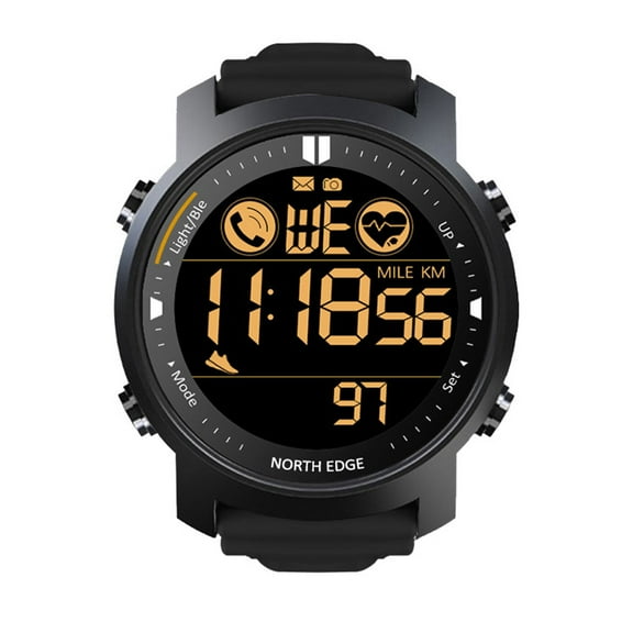 Reloj Militar Resistente Al Agua 100M NORTH EDGE,Bluetooth,Black