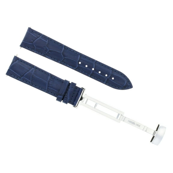 19MM LEATHER WATCH STRAP BAND For TUDOR WATCH PRINCE 7914 7400N 73190   CLASP BLUE