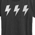 thumbnail image 3 of Instant Message - Row Of 3 Lightning Bolts - Women's Short Sleeve Graphic T-Shirt, 3 of 6
