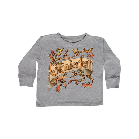 

Inktastic Oktoberfest Banner with Orange Autumn Leaves Gift Toddler Boy or Toddler Girl Long Sleeve T-Shirt