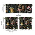 thumbnail image 6 of Rustic Autumn Mushroom Curtains 3pcs 27.5x24in, Polyester Botanical Kitchen Window Tiers and Valance, Forest Plant Design for Cabin or Holiday Decor, 6 of 6