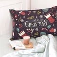 thumbnail image 4 of Cauagu Merry Christmas Print Pillow Covers with Envelope Closure,1PC Pillow Cases Decorative Pillow Case for Bed & Couch, Pillows Not Included-20"x30", 4 of 6