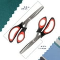 thumbnail image 2 of JubileeYarn Professional Grade Pinking Shears - 9.5" Serrated Stainless Steel - Black & Red - 3 Units, 2 of 7
