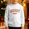 thumbnail image 2 of Wdgfv Girls Christmas Sequins Sweatshirts Merry Glitter Patch Crewneck Sweater Xmas Long Sleeve Pullover Top White 5-6 Years, 2 of 5