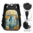 thumbnail image 3 of Cauagu Rustic Blue Vase Blossoms Print Travel Laptop with USB Charging Port,Extra Large Backpack College Backpack Business Work Bag Casual Daypack Perfert for Men Women, 3 of 7