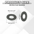 thumbnail image 2 of Uxcell Flat Washers 304 Stainless Steel Metal Metric Washers Electroplated Flat Gasket Spacer 100 Pcs M8 x5/16"ID x 11/16"OD, 2 of 7