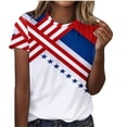 thumbnail image 1 of Fiudx Ofertas Relámpago Camiseta de Manga Corta con Cuello Redondo y Estampado Retro para Mujer, 1 of 3