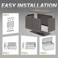 thumbnail image 4 of Nihsuao 230 Gallon Large Deck Box, Lockable Resin Outdoor Indoor Storage Box with Handles, Waterproof UV Resistant for Patio Furniture Cushions, Garden Tool, Pool Float, Gray, 4 of 6