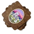 thumbnail image 2 of Carolines Treasures SS8326FC Chinese Crested Foam Coaster Set of 4 3 1/2 x 3 1/2 multicolor, 2 of 3