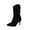 Black, variant on Dasayo Slouch Womens Boots Black Mid-Calf Wide Calf High Heel Dressy Pointed Toe Boots Woman Shoes 35