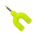 thumbnail image 2 of Bearachild Adaptador de Audio de 3,5mm tipo U 2 en 1 conveniente conector estéreo convertidor de sonido externo micrófono accesorios de Cables de audio/vídeo verde, 2 of 6